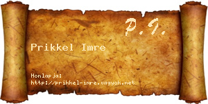 Prikkel Imre névjegykártya