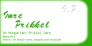 imre prikkel business card